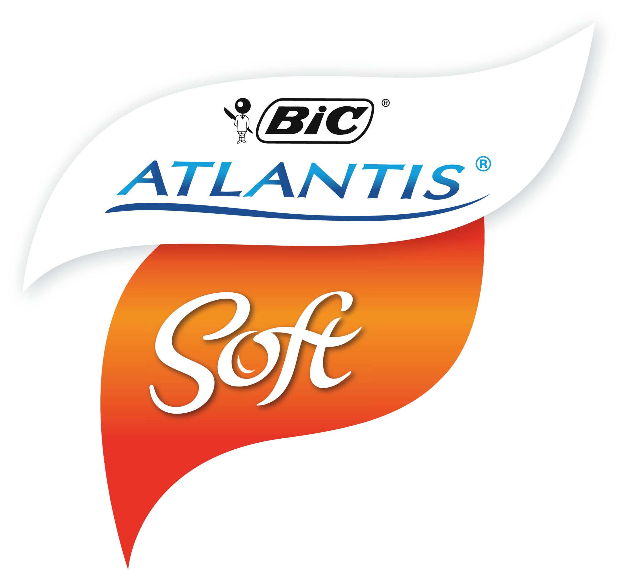 BIC Atlantis stylos-bille retrattile punta media colori assortiti confezione da 5