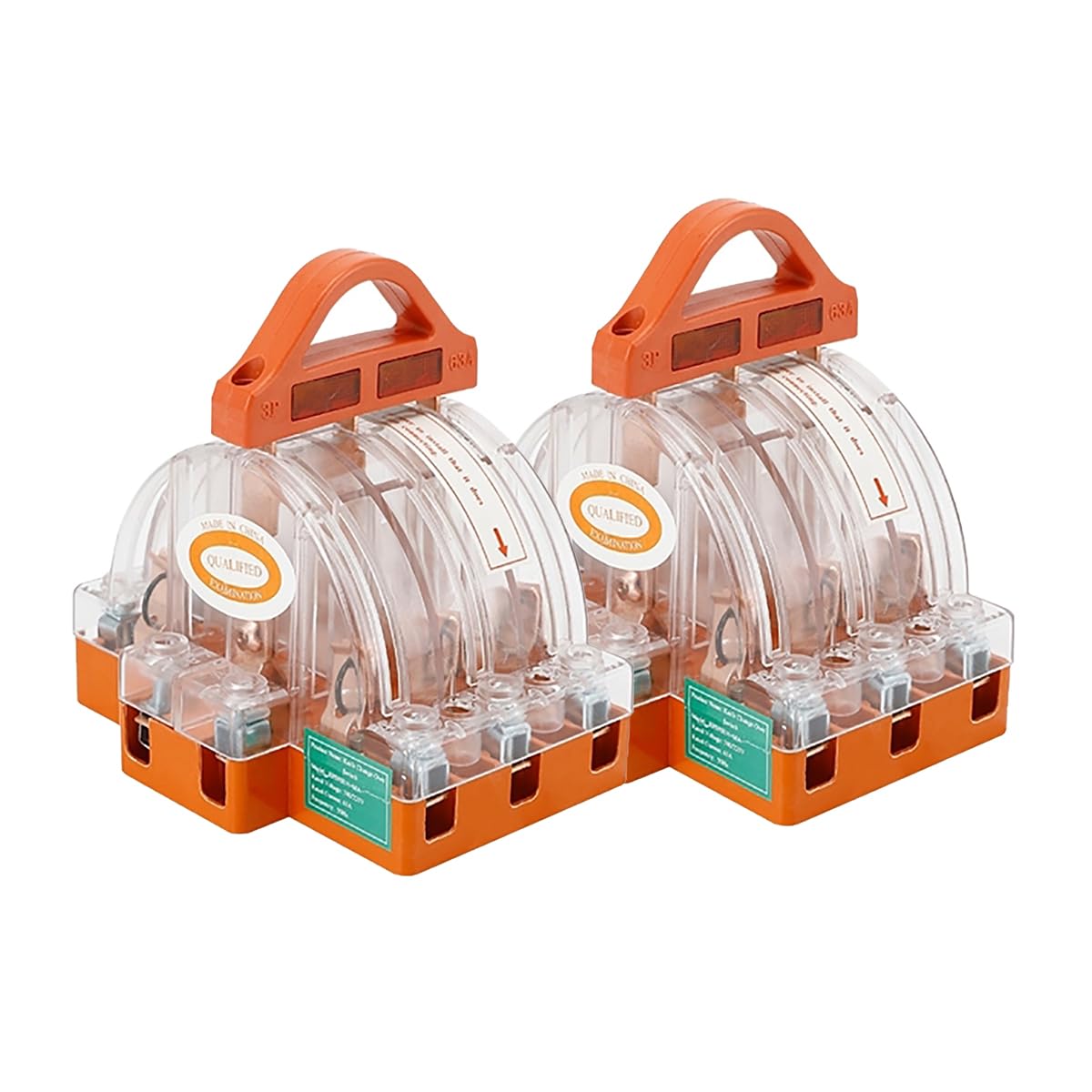 ATO Double Throw Knife Switch with LED Indicator?Household Circuit Dual Disconnect DPDT Knife Switch (3 Pole, 225A)