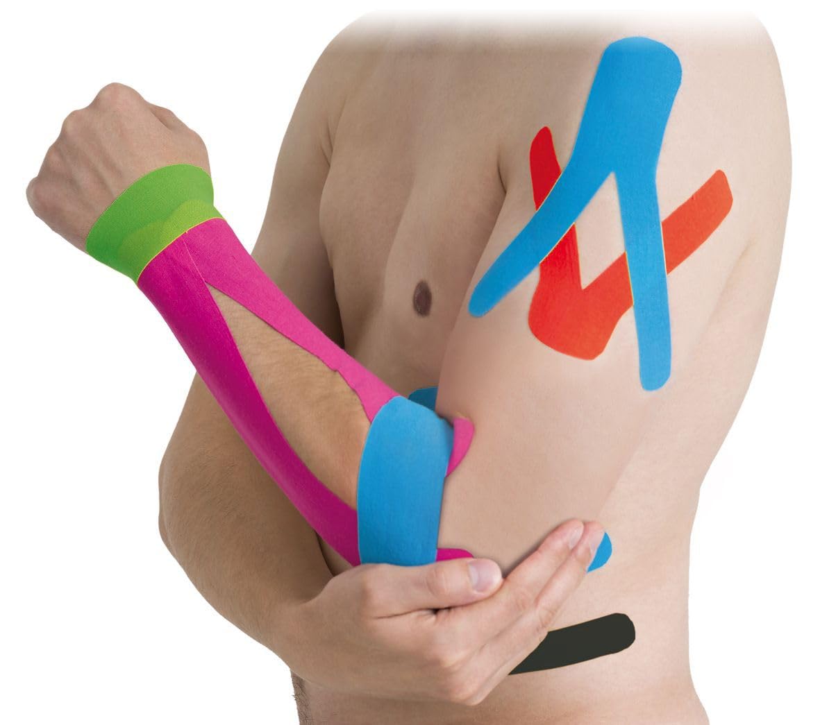 Höga-K-Tape-Silk czarna taśma kinezjologiczna o jedwabnej jakości, 5 cm x 5 m