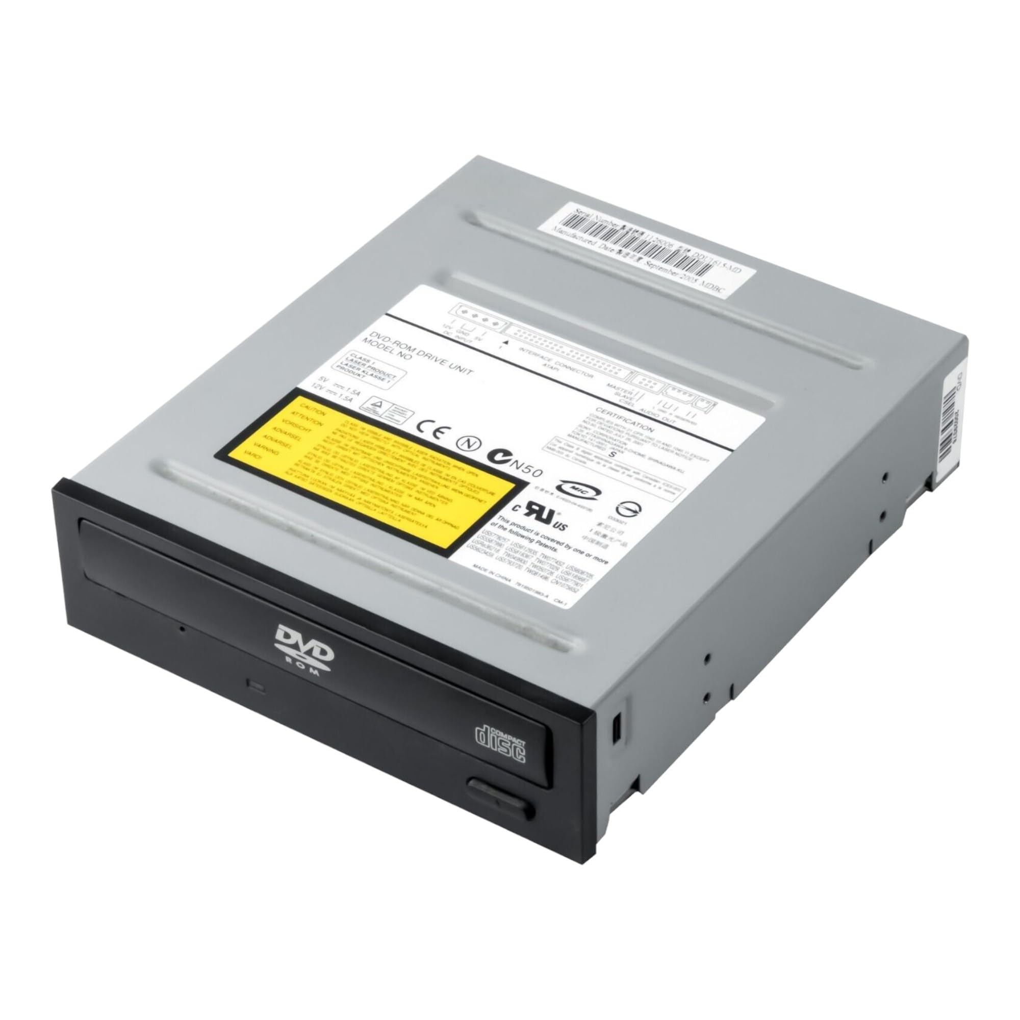 BQTEC Unidad de DVD Interna, regrabadora de DVD-ROM para Ordenador portátil/Ordenador de Escritorio 3.5" Reacondicionado