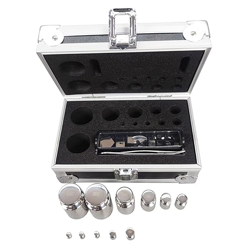 Miniatura 2 de PreAsion F1 Grado 1mg-7.05 oz Acero Inoxidable (304) Kit de Peso de Calibración 25pcs Pesos de Alta Precisión con Pinzas para Educación de
