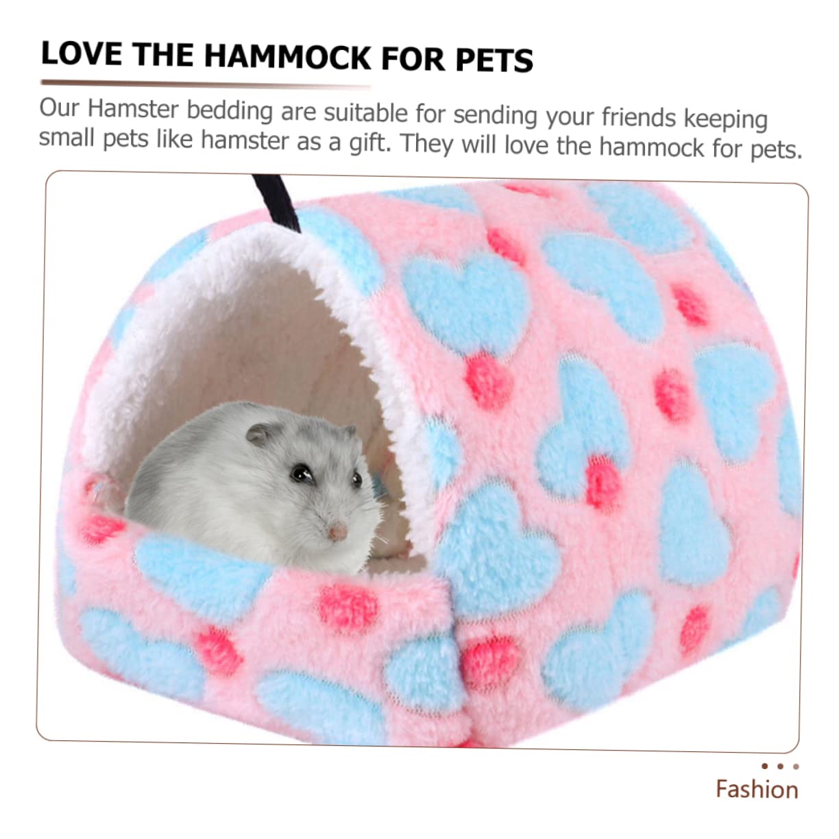 BESPORTBLE 5stücke Thermische Hängematte Für Hamster Winterwarm Aus Baumwolle Mit Metallhaken Für Kleine Haustiere Wie Chinchillas Ratten Und Meerschweinchen Mit Herzen
