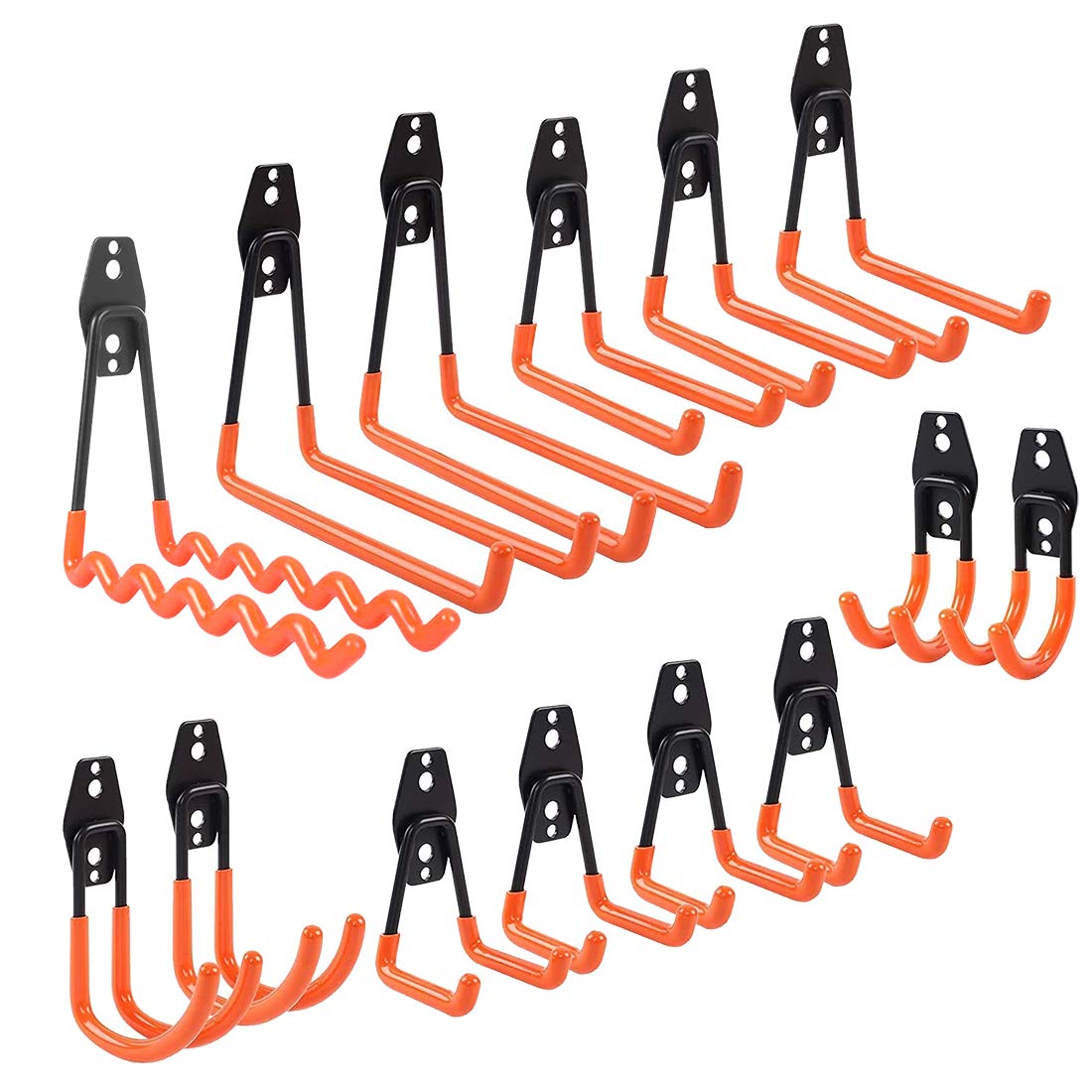 Reehi Garage Hooks, Steel Heavy Duty Garage Storage Hooks for Organizing Power Tools,Ladder,Bulk Items (pack of 14)