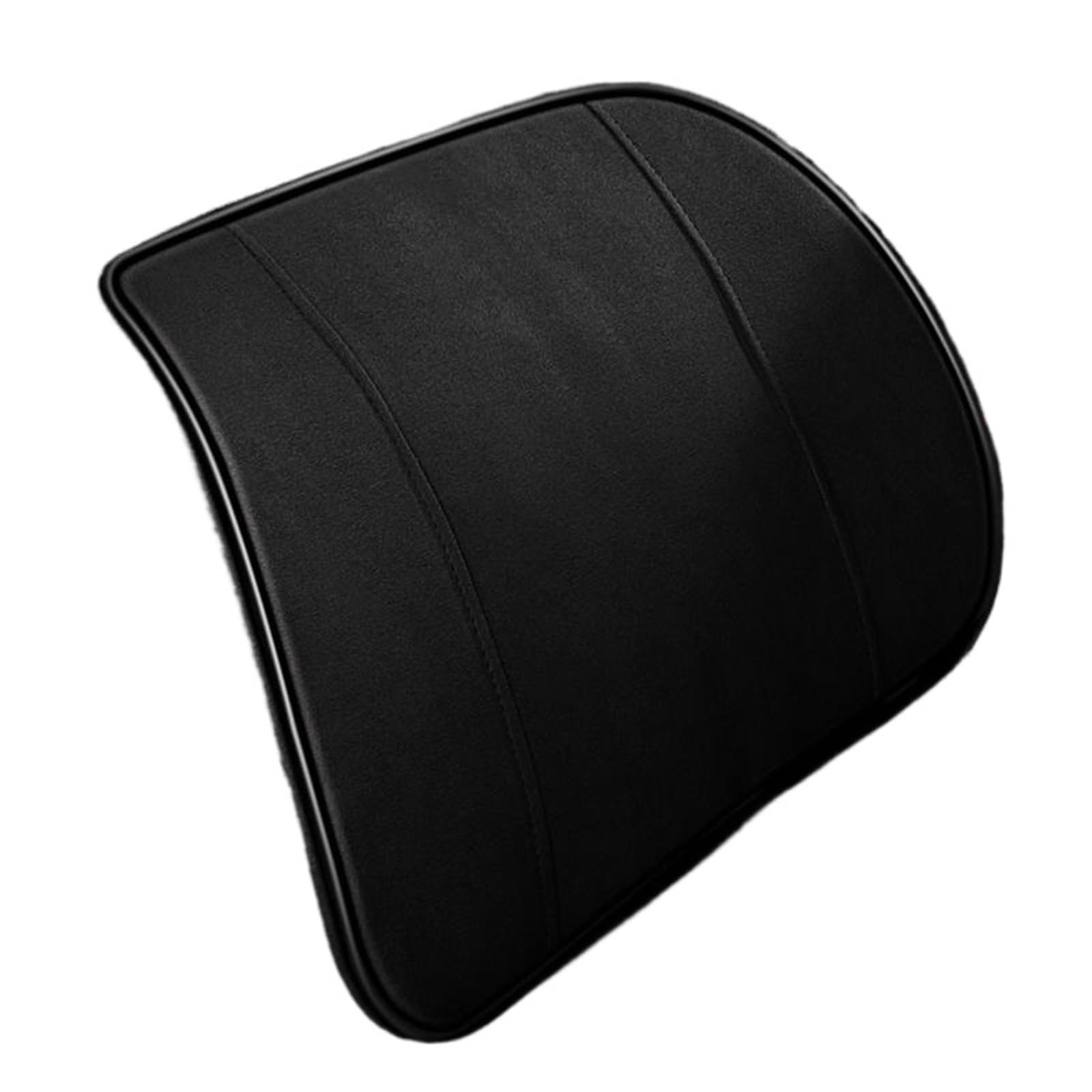 KVSWBRE Car Seat Pillow Fit For Maybach Memory Foam Headrest Lumbar Support With Weight Suede Fabric(Black lumbar pillow)