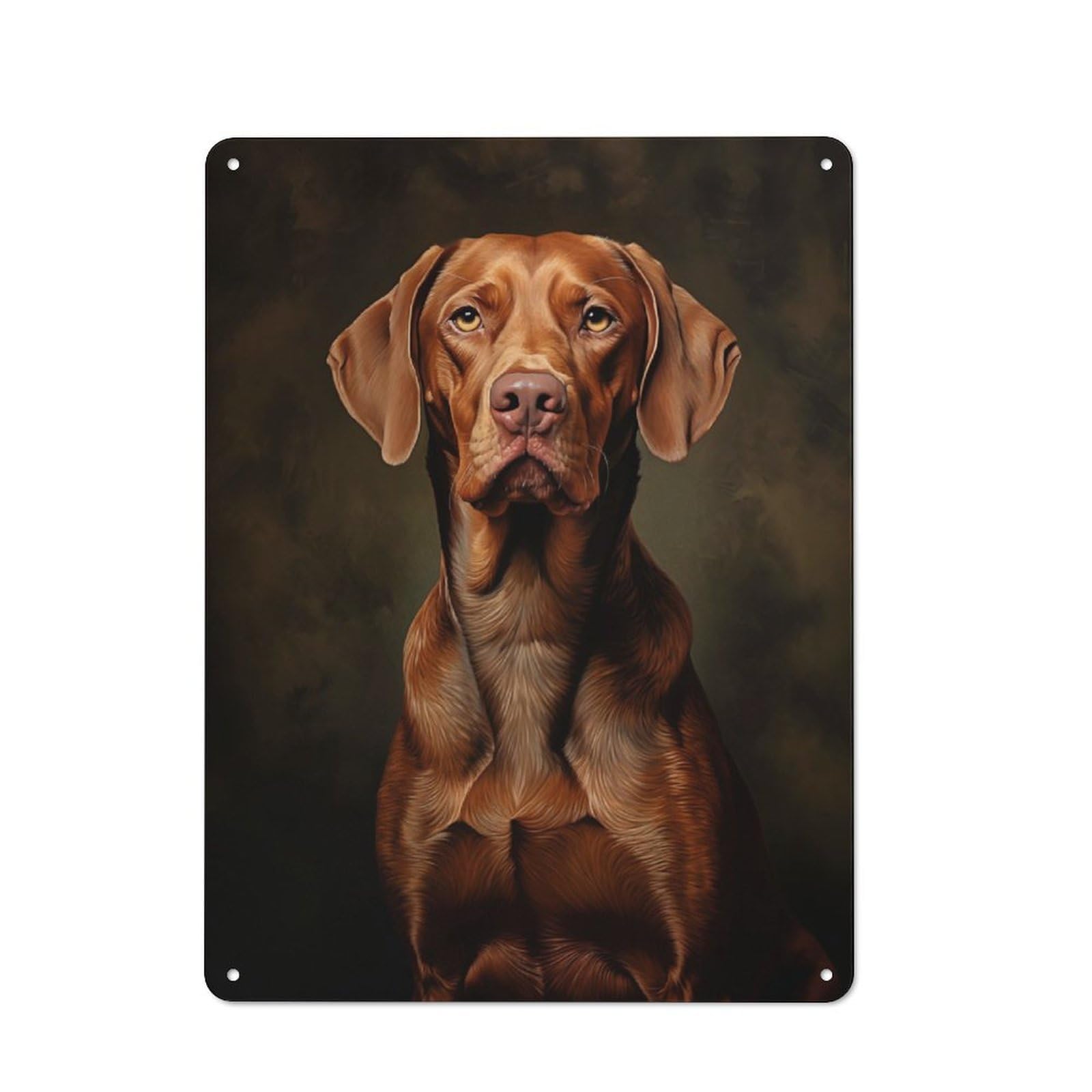 Junmoney Hungarian Vizsla Metal Plaque 40X30cm With For Workshop Wall, Retro Decor, A New Home Gift For Collectors Of Metal Signs