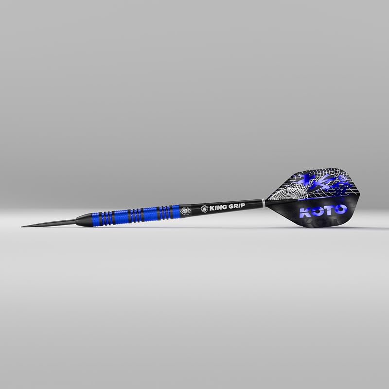KOTO Imperial Darts 23g Fekete-Kék 80% Volfrám Szett 3 Hegyel Tollal Szárral
