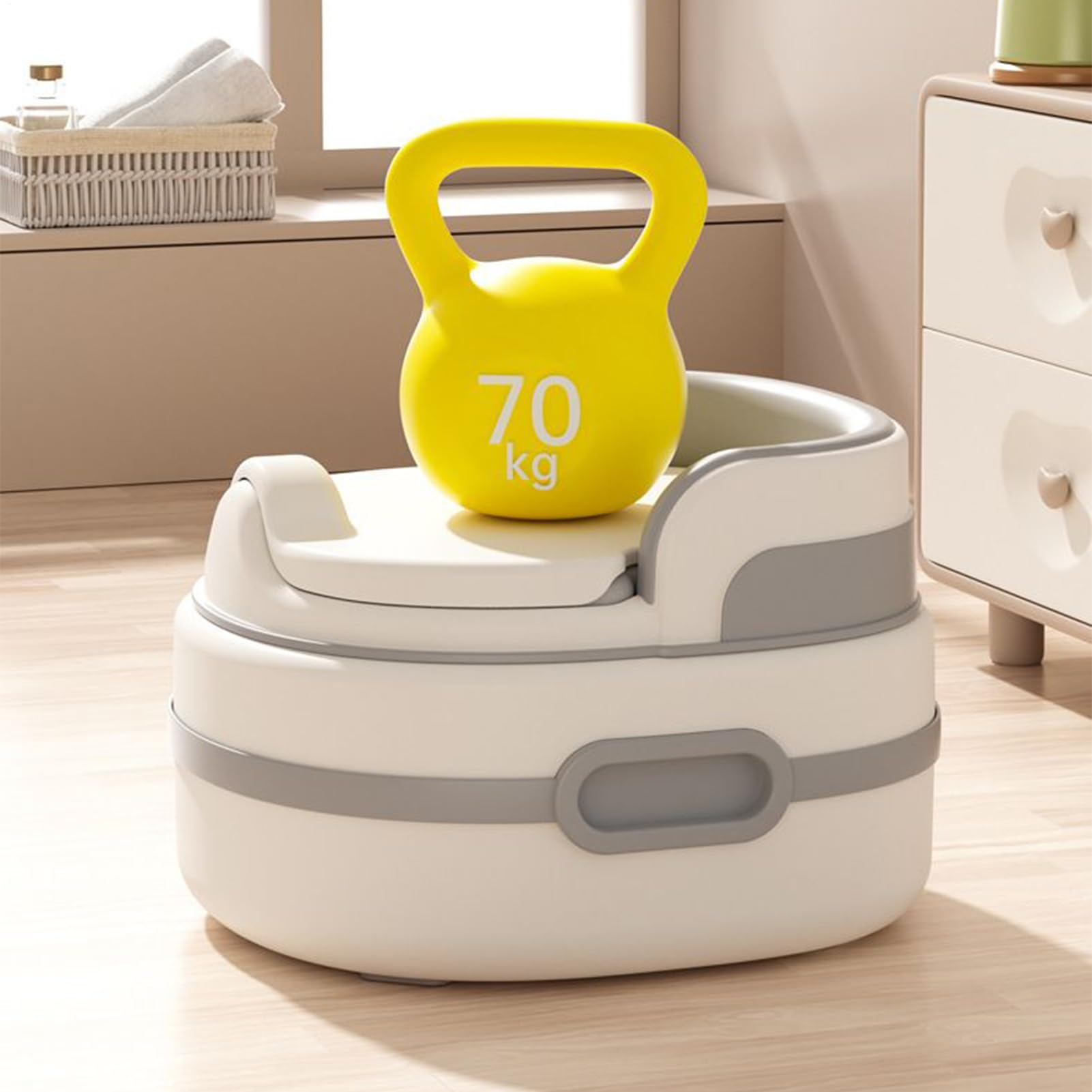 Generisch Przenośny nocnik dla dzieci – ergonomiczny, szybki do czyszczenia | przenośny nocnik dla dzieci | do podróży na kempingu, na świeżym powietrzu, w parku i na wycieczkach