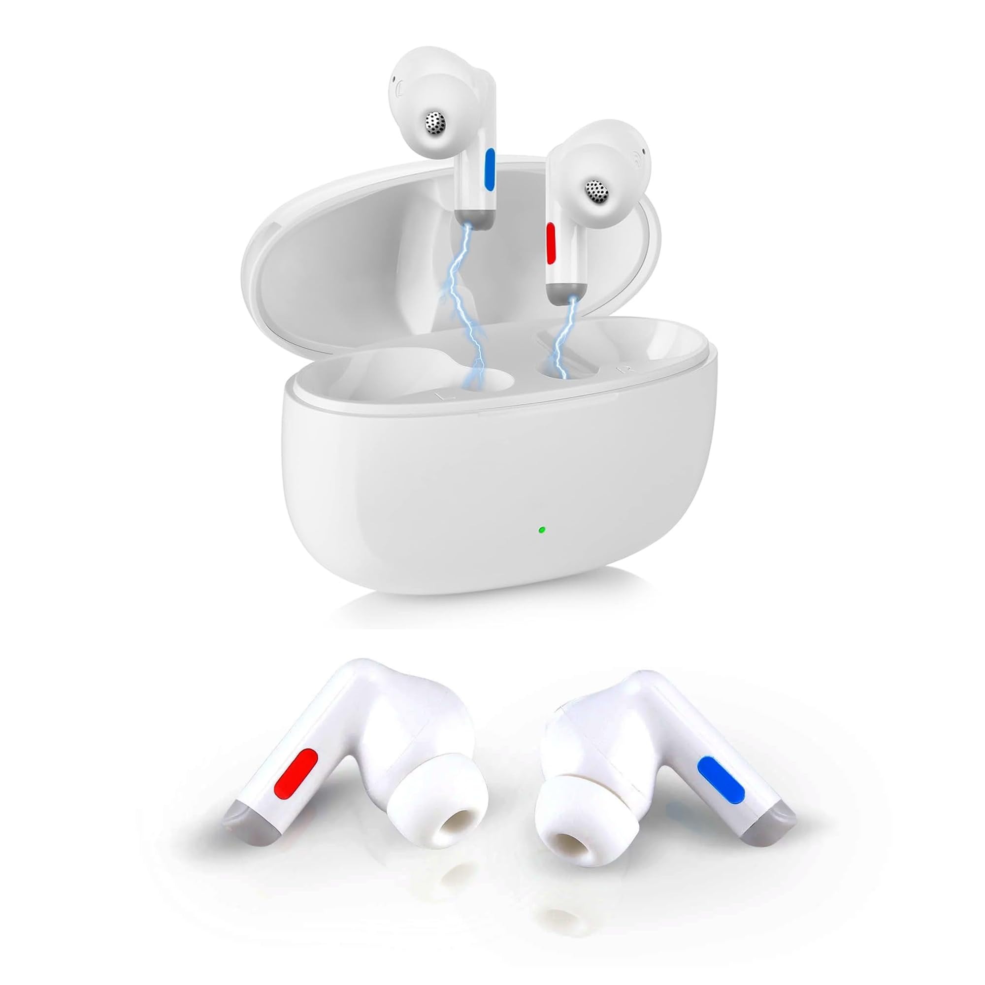 Axon A3-G1T Rechargeable With Bluetooth Wireless Connectivity Volume Adjustment Sound Amplifier CIC Hearing Aid (White)