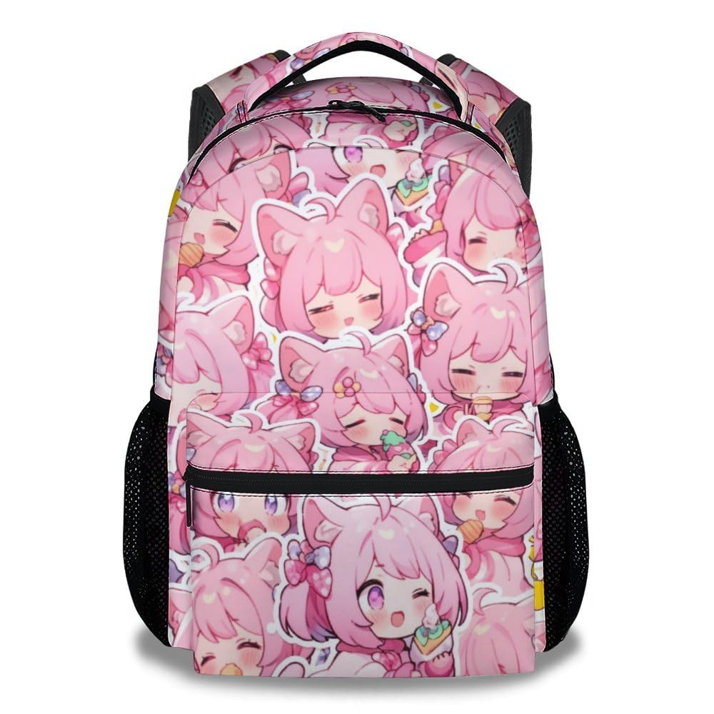 PoshWrap School Backpack for Girls - 16 Inches Pink Backpacks for Kids - Cute Pretty Bookbag for Preschool