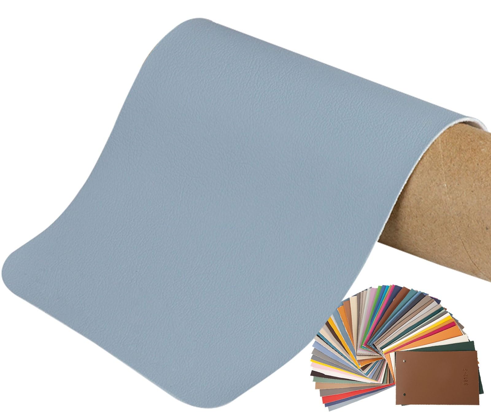 Tela de piel sintética azul claro por yarda, 140 cm de ancho para costura, acolchado, costura, artes y manualidades, tienda de campaña, ropa de cama, fundas de almohada (140 x 100 cm)