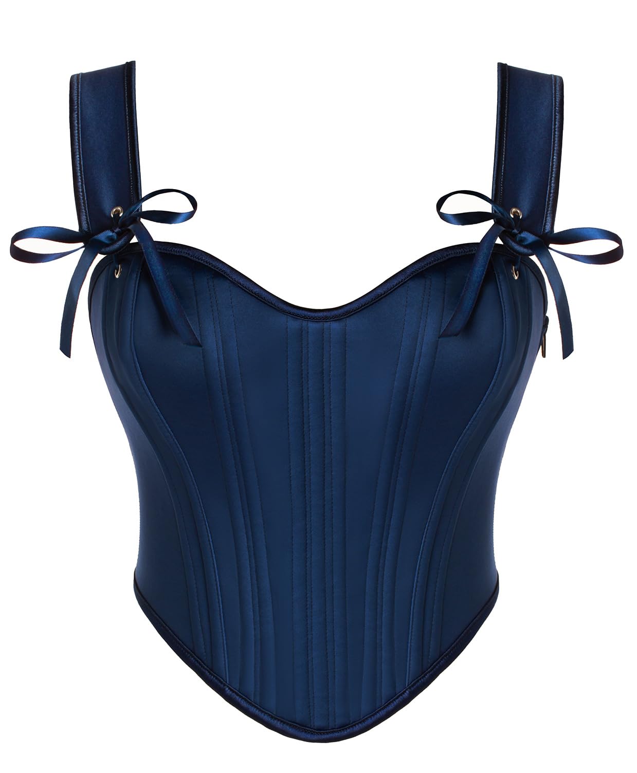 Scarlet Darkness Corset pour femme - Bustier vintage Renaissance en cœur avec arêtes de poisson