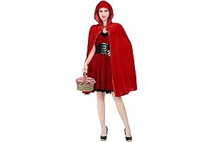 Little Red Riding Hood Costume Short Red Cape for Women