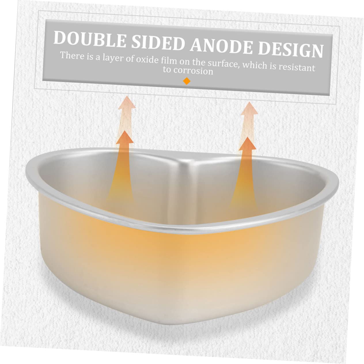 COLLBATH Moule à Gâteau de Cœur 2 Pièces Alliage D'aluminium Argenté