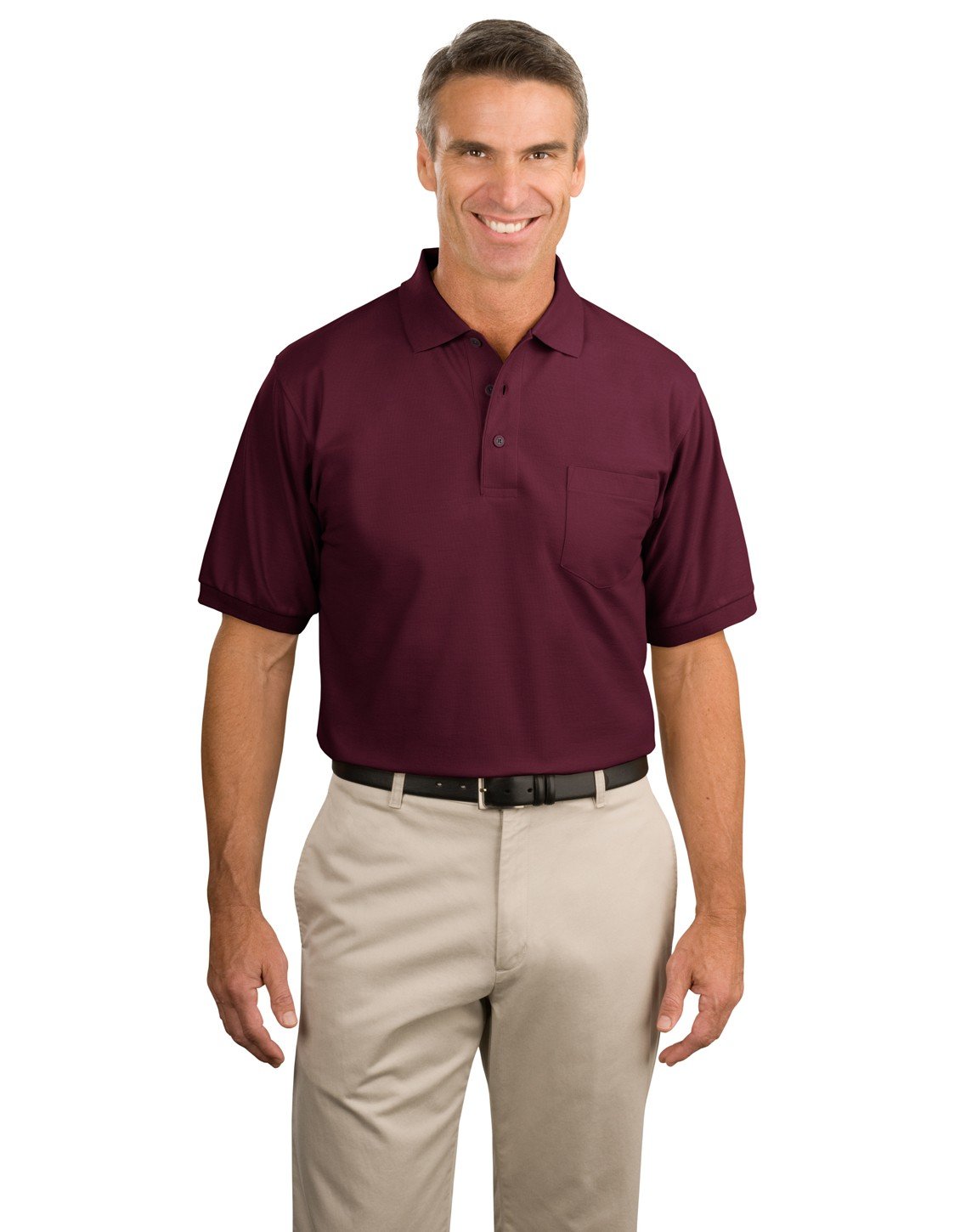 Port AuthoritySilk Touch Polo with Pocket. K500P