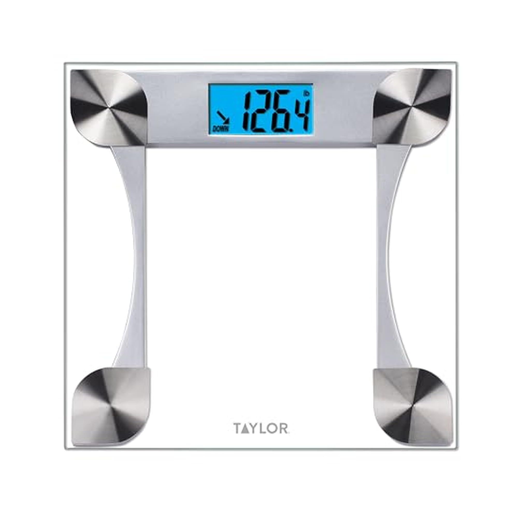 Taylor Digital Glass Scale Tracks Body Weight with Dependable Readings Bathroom Device Measuring Up to 440 lb Battery-Powered