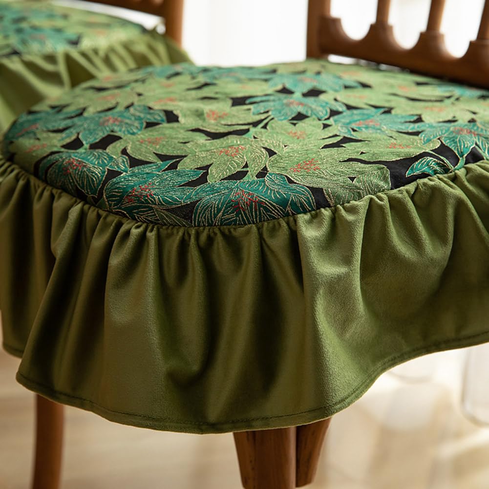 Amazon.com: vctops Ruffled Chair Cushion with Ties, Luxury