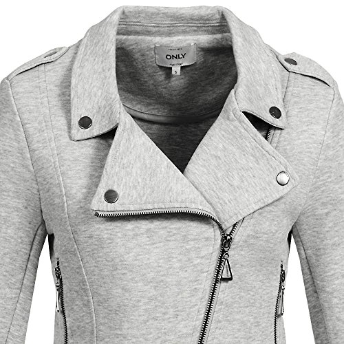 Only Onlnew Hit Biker Jacket Noos Felpa, Grigio