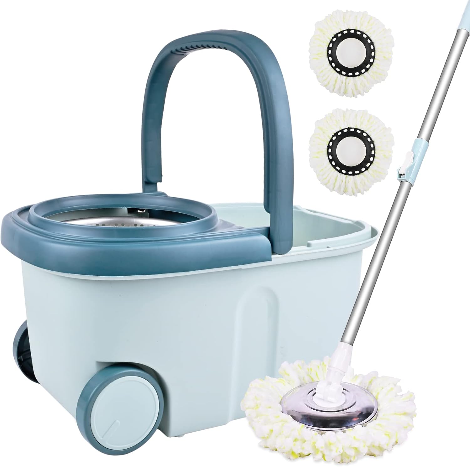 Spin Mop and Bucket Set, 360° Spin Mop Floor Cleaning Mop