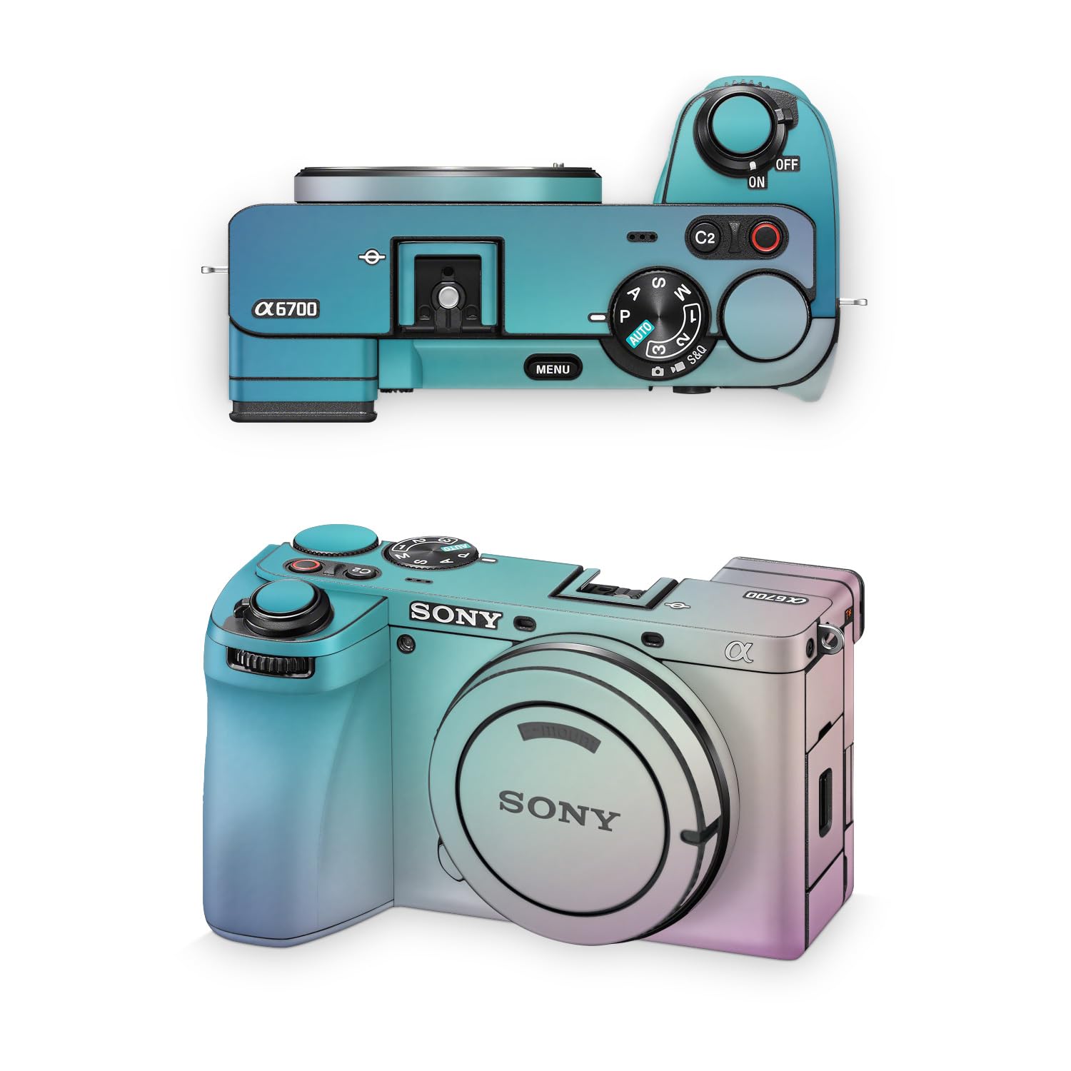 Camera Skin Compatible with Sony A6700 Mirrorless Camera (2023) - Vivid Fog - Premium 3M Vinyl Protective Wrap Decal Cover - Easy to Apply | Crafted in the USA by MightySkins