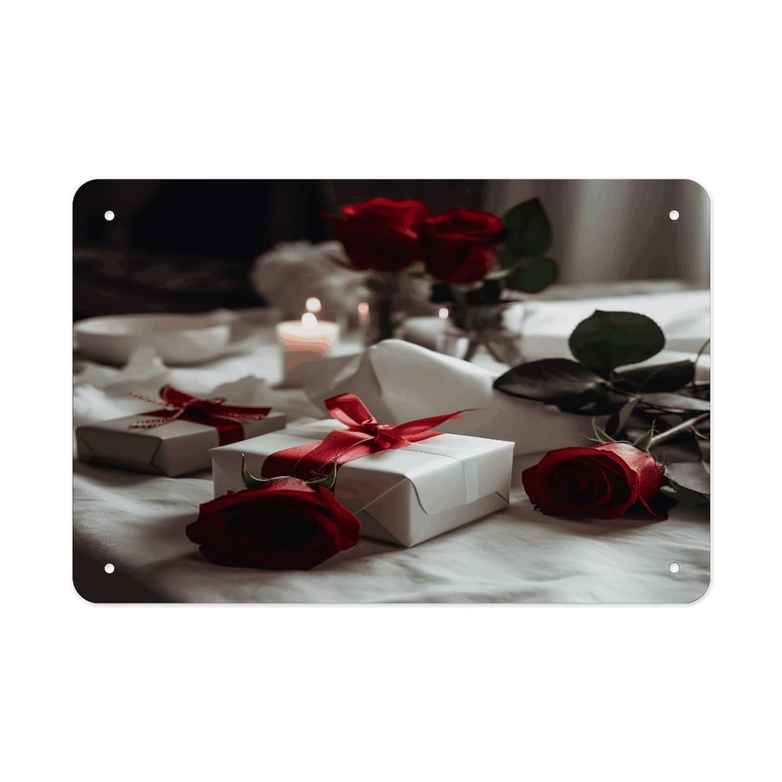 Fekiloot Style Gifts And Roses Metal Signs Wall Art Tin Sign