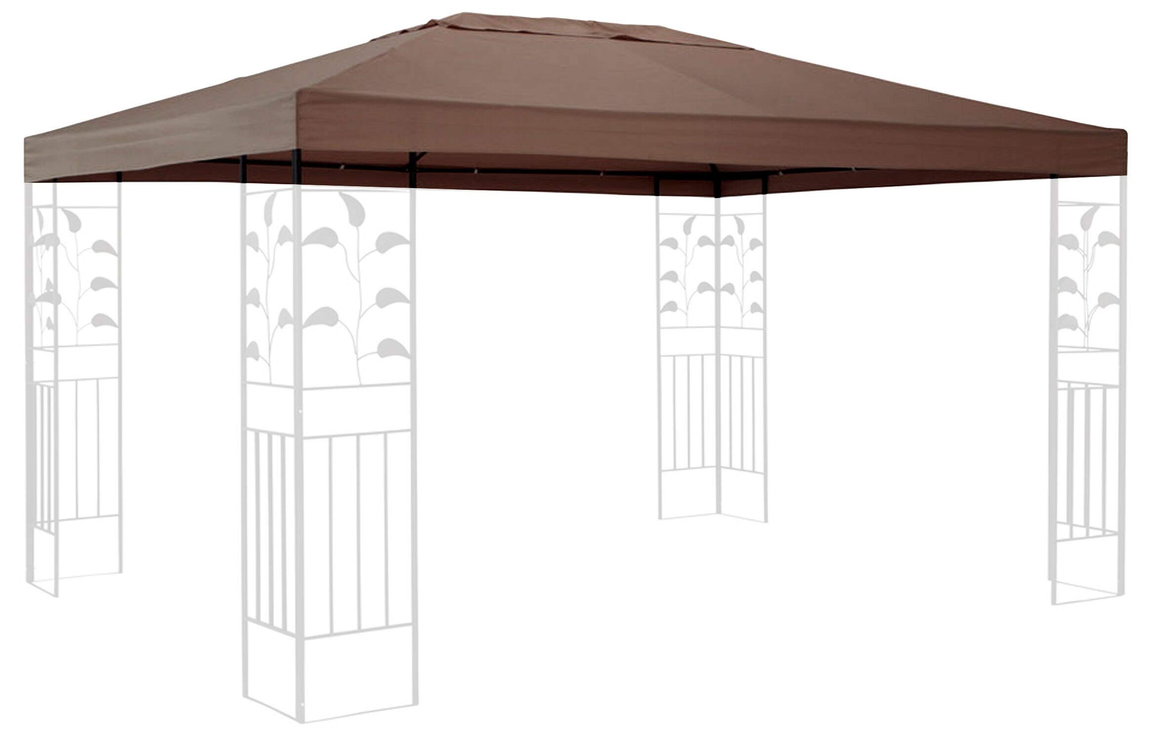 QUICK STAR Replacement Roof for Gazebo 3x4m Brown-Gray