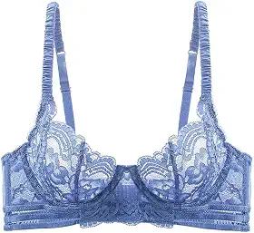 Sutiã Balconette de renda feminino com aro não acolchoado bojo macio confortável todos os dias