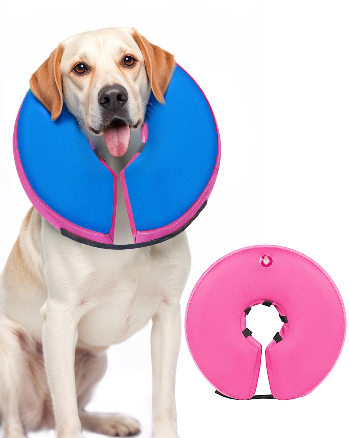 MIDOG Inflatable Dog Cone, Donut Recovery Collar After Surgery, X-Large