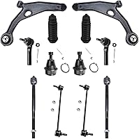 Vista 1411 de Detroit Axle - Kit de suspensión delantera de 10 piezas para Chevy Aveo Aveo5 Pontiac G3 Wave 2 Ready Struts Assembly 2 Enlaces de barra