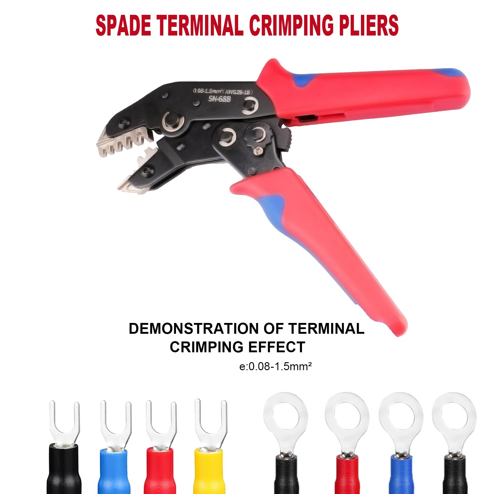 oupados Wire Cable Stripper Cutter Electrical Pliers,Crimping Tool,Crimping Pliers for Household & Industrial Electrical Work - Image 4