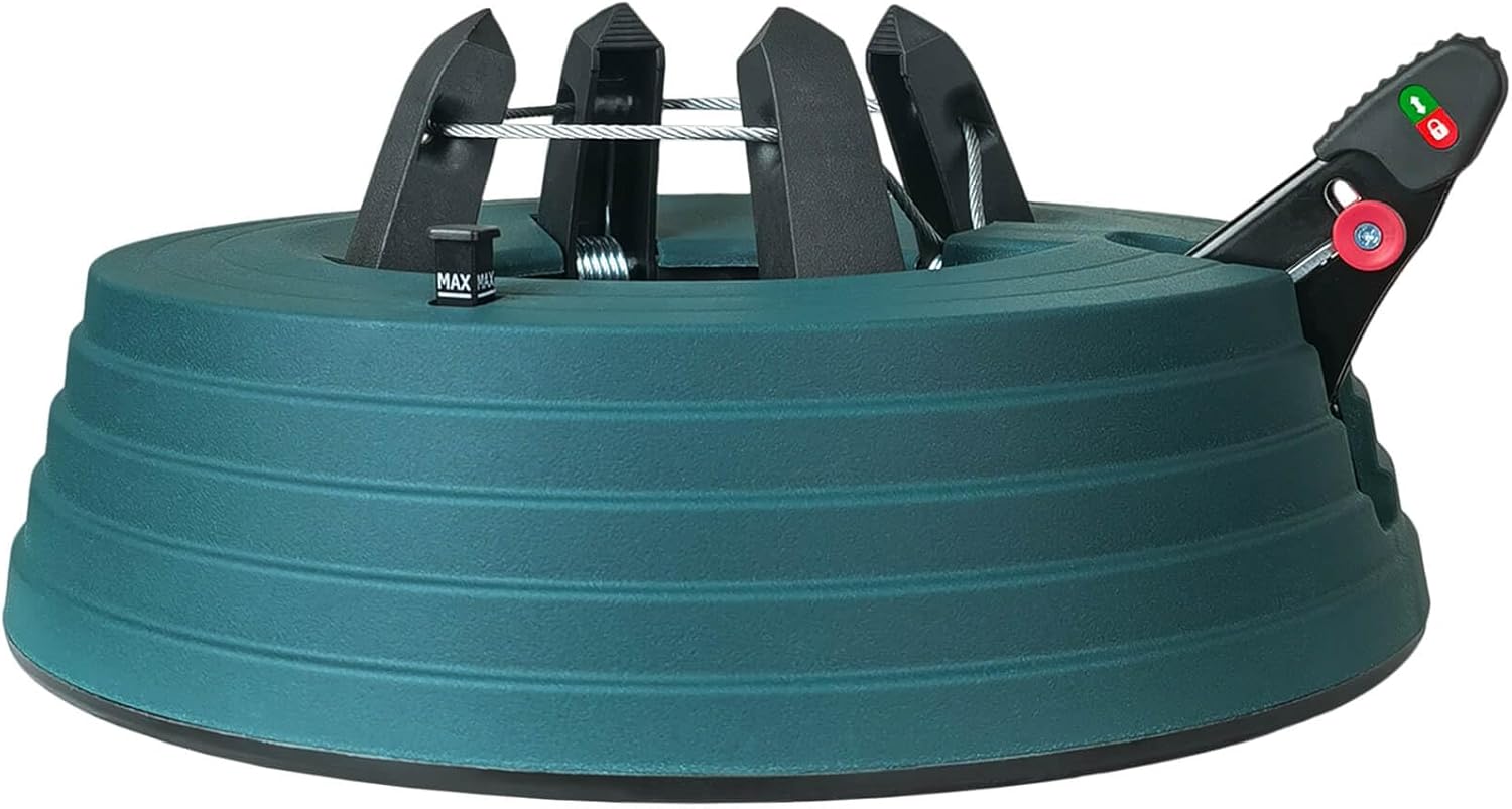 Christmas Tree Stand with Water Reservoir, Foot Press Easy Setup, Fits up to 6 Ft Real Tree with 5.1" Diameter, Equipped with Water Level Indicator, No Assembly Needed For 6 Ft Tree