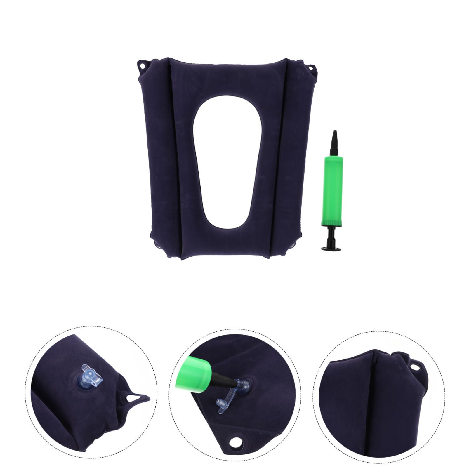 BEBEMOKO Hollow Seat Cushion Inflatable Pad Blow up Cushion for Wheelchair Car Seat Office Chair (Green)