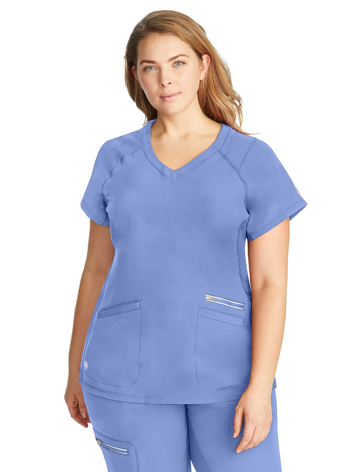 healing handsWomens Scrub Top 3 Pocket V-Neck Lightweight Breathable Fabric Scrub Tops for Women HH360 2284 Serena