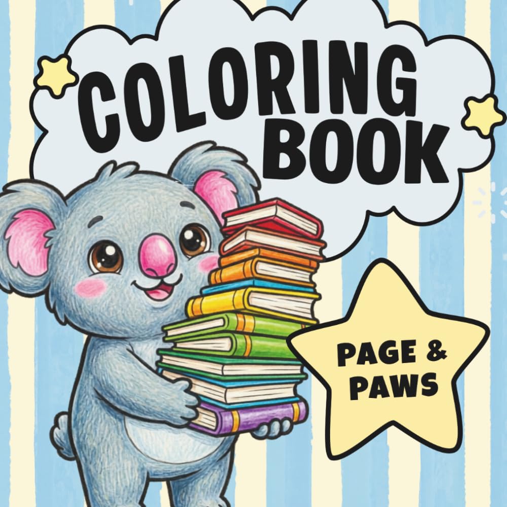 Page & Paw: A Cute Animal Book Lover Coloring Book for All Ages