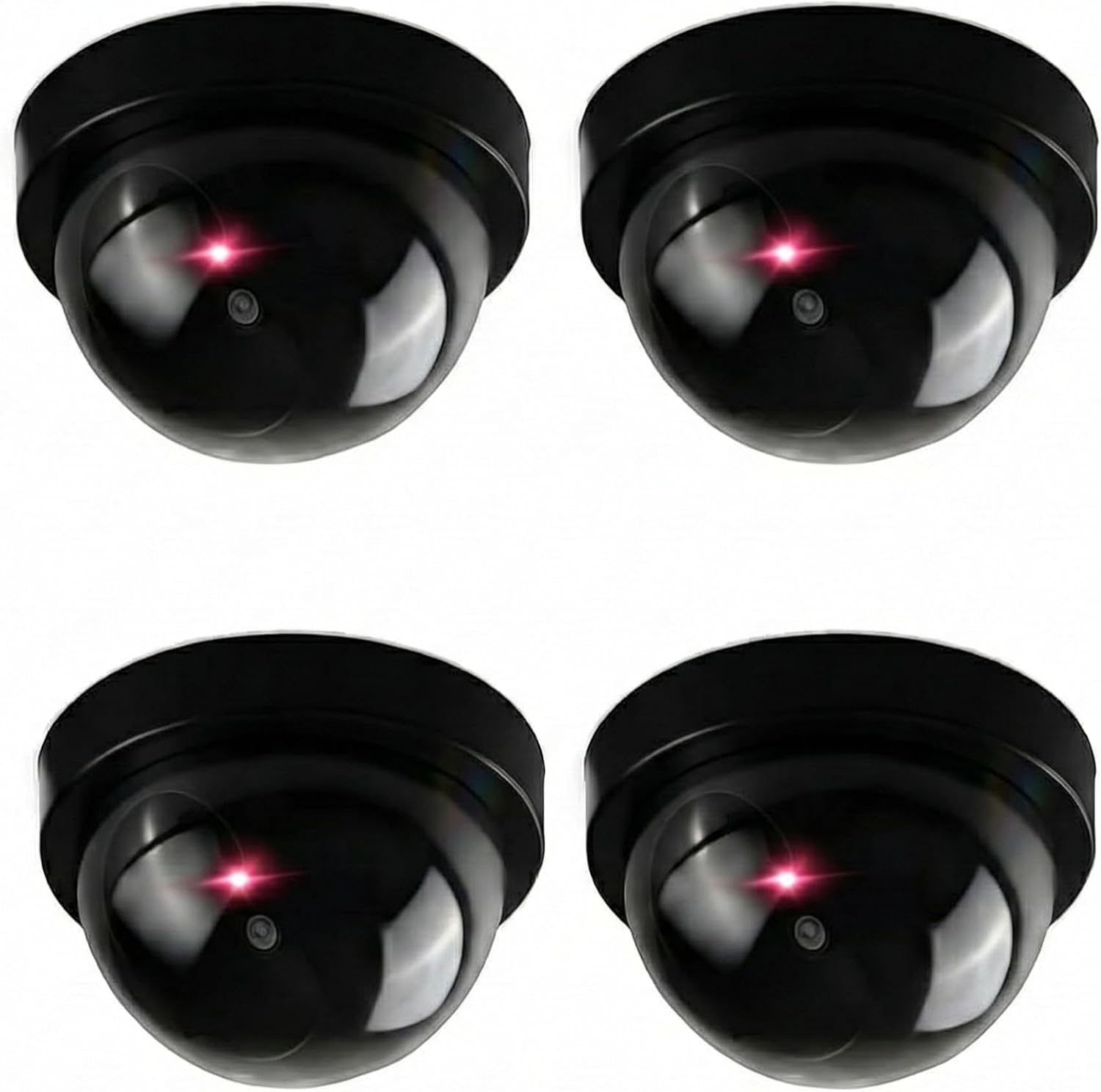 C CRYSTAL LEMON Fake Security Cameras – Realistic Dummy Surveillance for Indoor & Outdoor Use – Battery-Operated with Red Light (4)