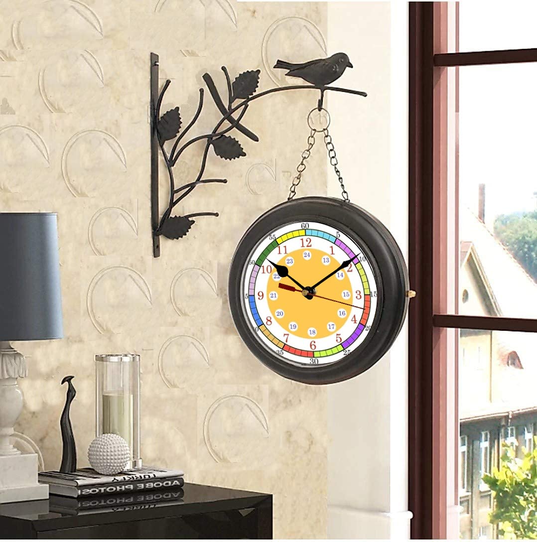 Saree House 10 Inch Vintage Antique Black Double Sided Station Clock (Multicolour5) (B0979LTM4K) Amazon Price History, Amazon Price Tracker
