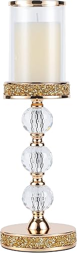 Miniatura 10 de Portavelas para velas de pilar portavelas de pilar portavelas de cristal para mesa de centro de comedor bodas eventos fiestas decoración del hogar