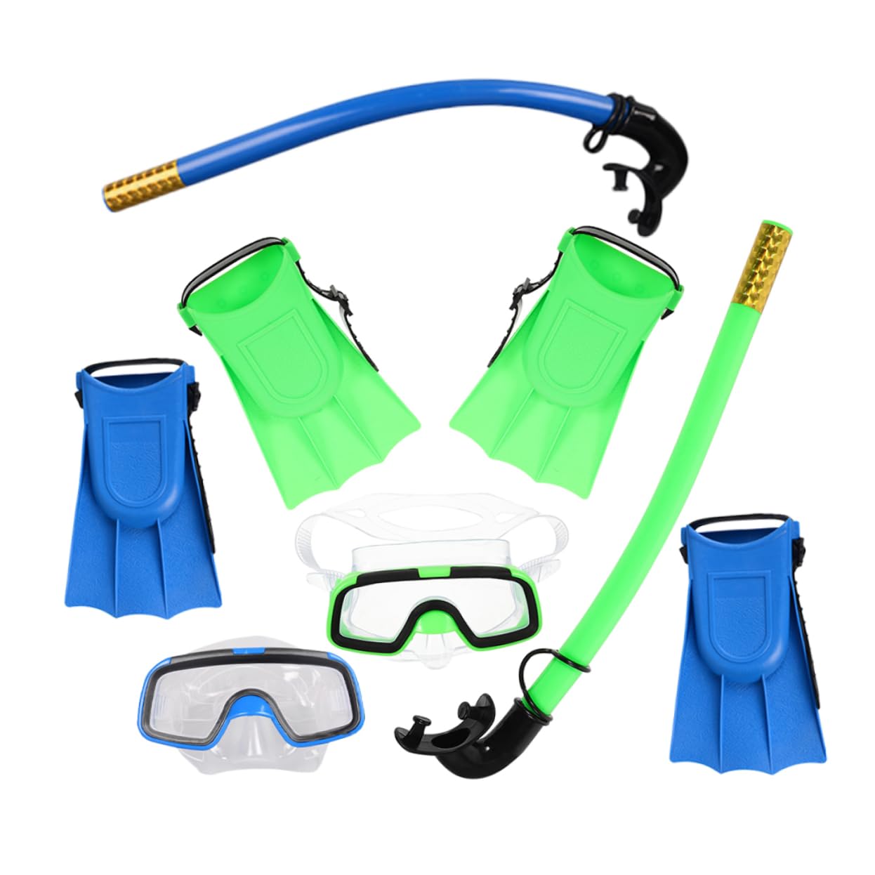 Toddmomy Cute Snorkeling Goggles for Kids Snorkeling Gear Set Short Fins Durable Comfortable