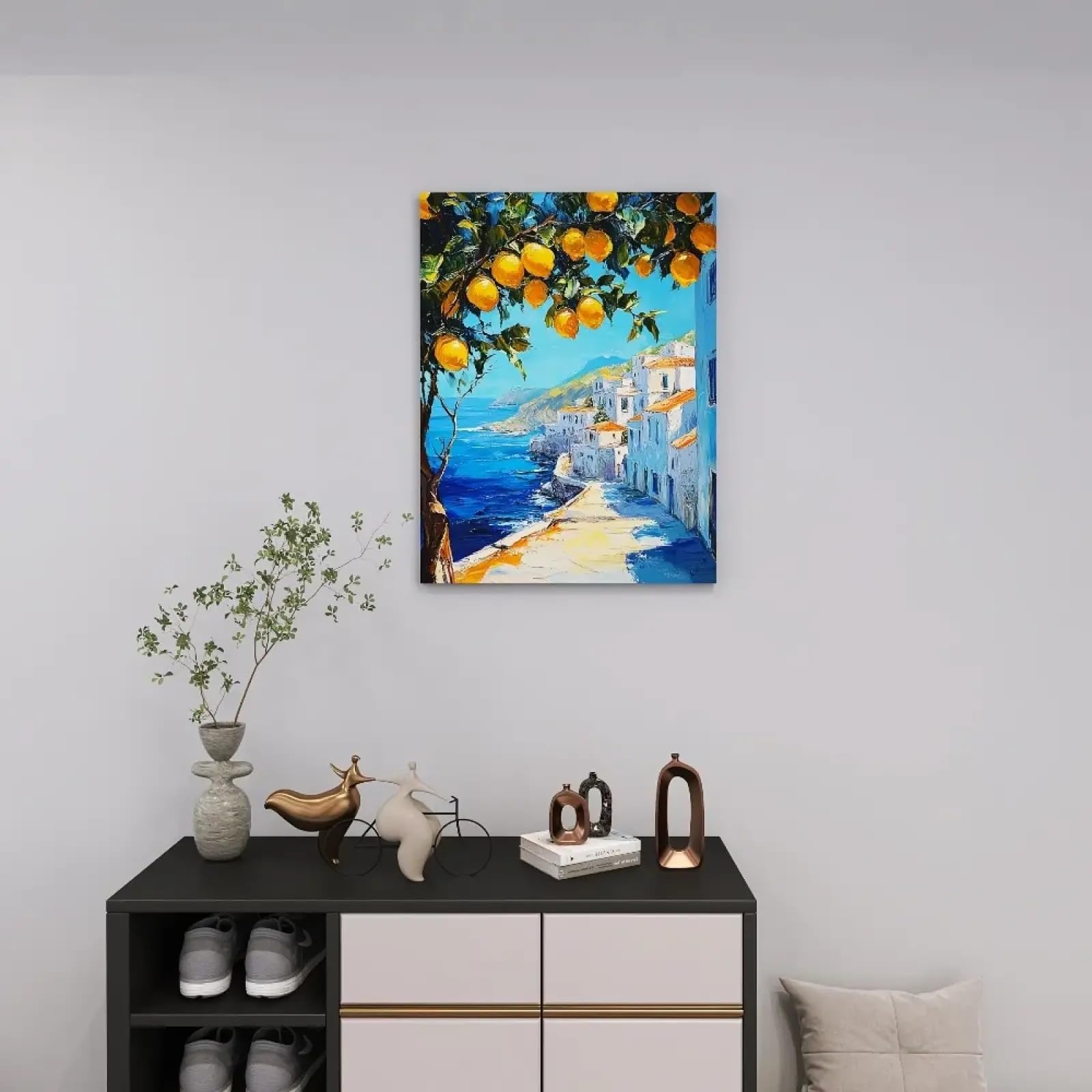 Toile Lemon Tree Décoration Murale pour Salon et Bureau 50x75 - 3