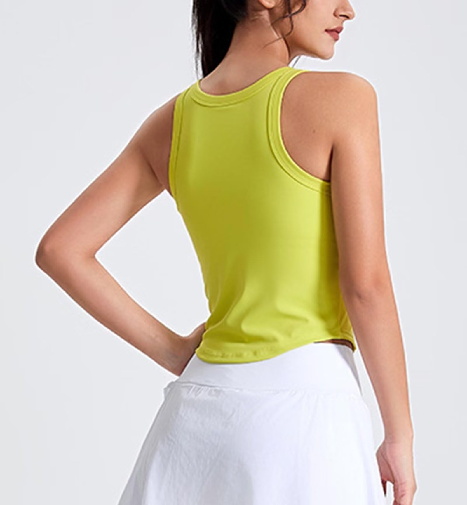 Camisetas sin Mangas de Entrenamiento con Sujetador Incorporado para Mujer Gimnasio atléticas para Correr Camisetas de Yoga Chaleco Deportivo