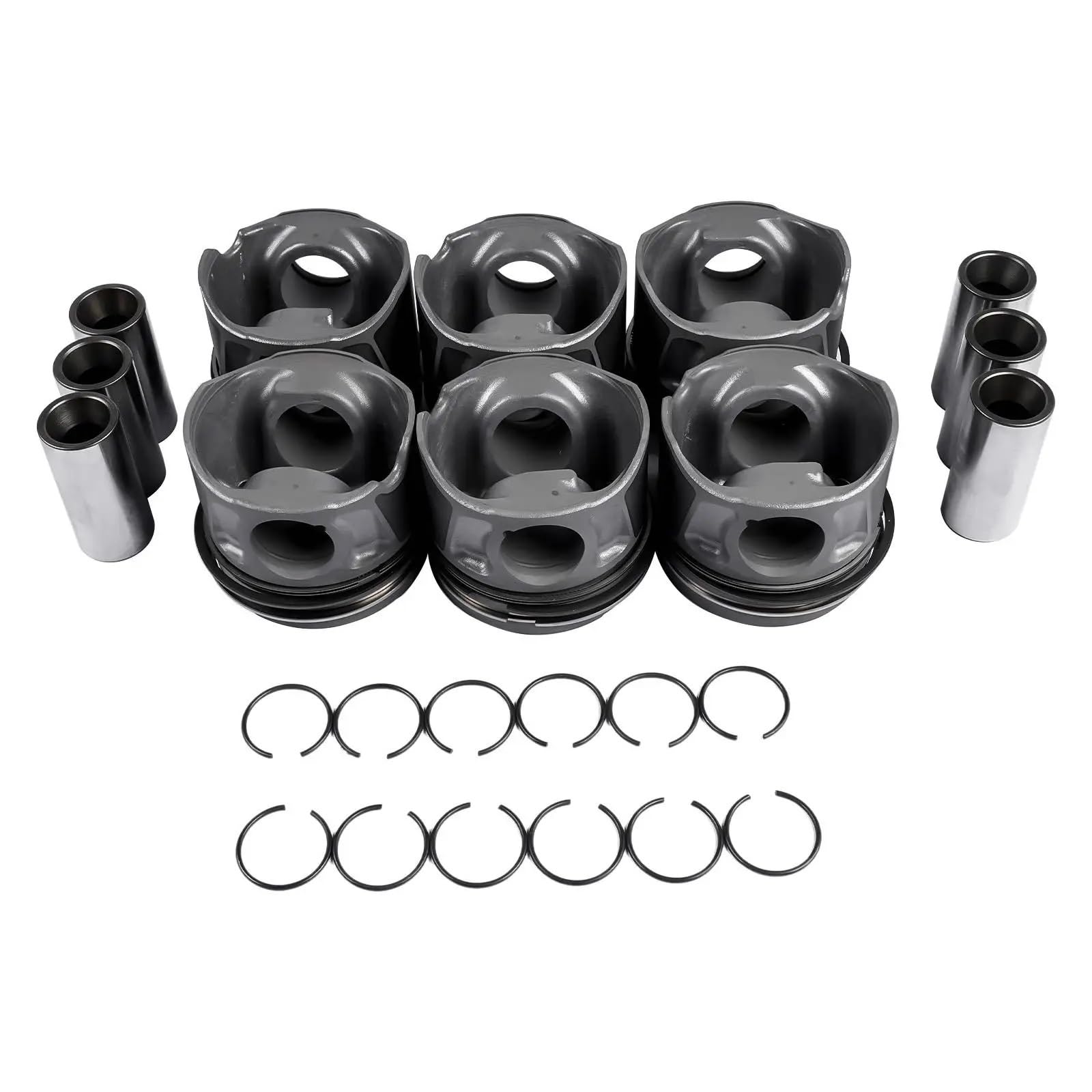 Jeu de pistons forgés AP01 Lot de 6 pistons avec segment pour Ram 1500, pour Jeep Grand Cherokee WK2 3.0L V6 Pièce automobile