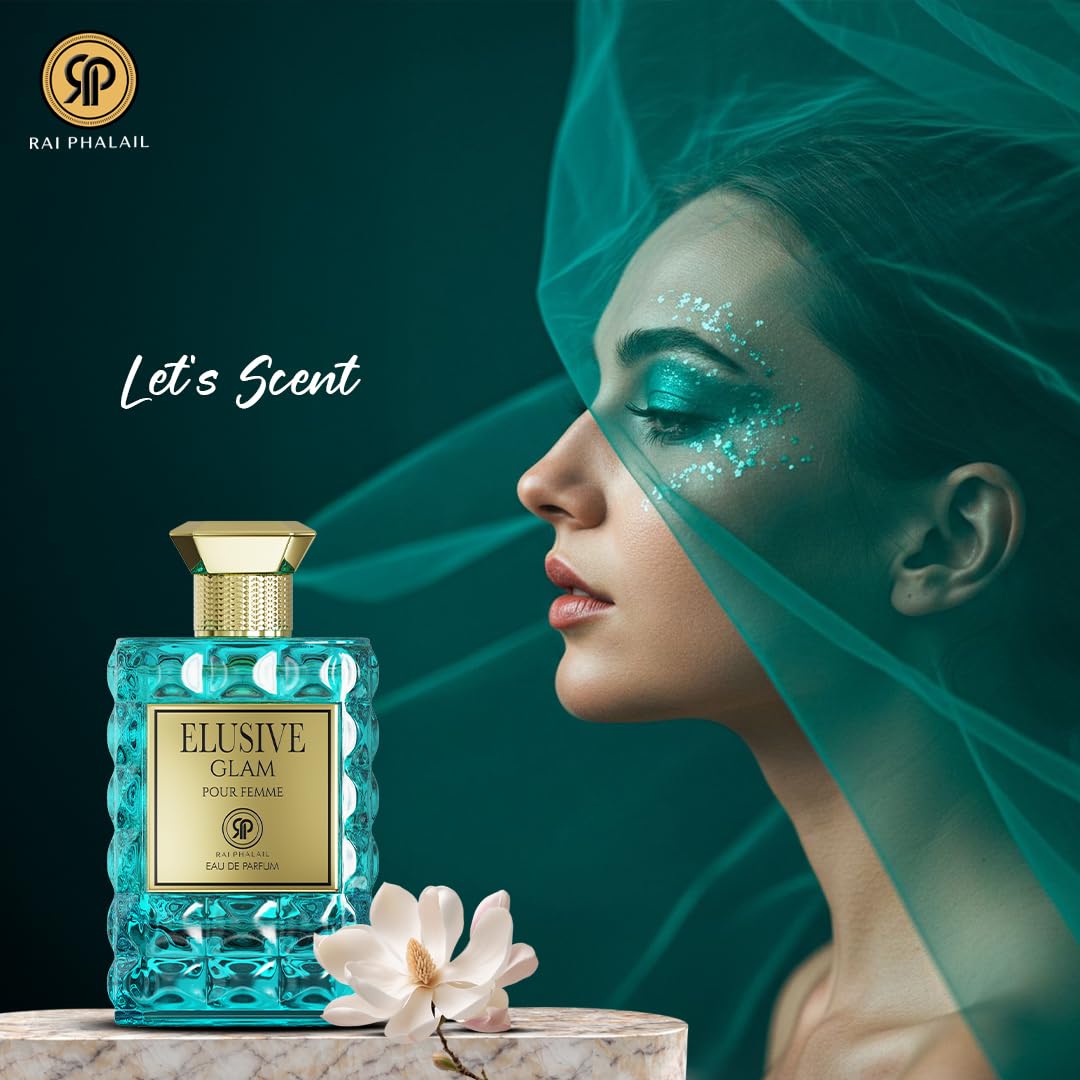 Elusive GLAM Pour Femme Eau De Parfum for Women – Floral Fruity Musk Fragrance with Yuzu, Peony & Amber – Long Lasting Elegant Scent - Image 2