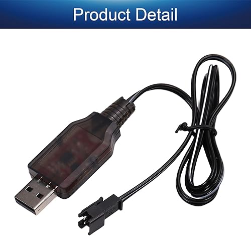 Miniatura 16 de Fielect Cable cargador USB de 6V 250mA con conector SM-2P enchufe para coche RC Ni-MH Ni-CD batería 1pcs,2 pzas
