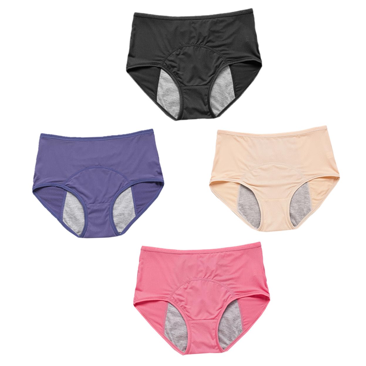 Garneck Braguitas Menstruales Antifugas para Mujer, 4 Piezas Talla L