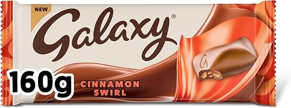 Galaxy Milk Chocolate Bar Bundle - Millionaire Crumble 160g, Cinnamon Swirl 160g & Smooth Milk 180g Perfect Variety Pack for Sharing and Gifting