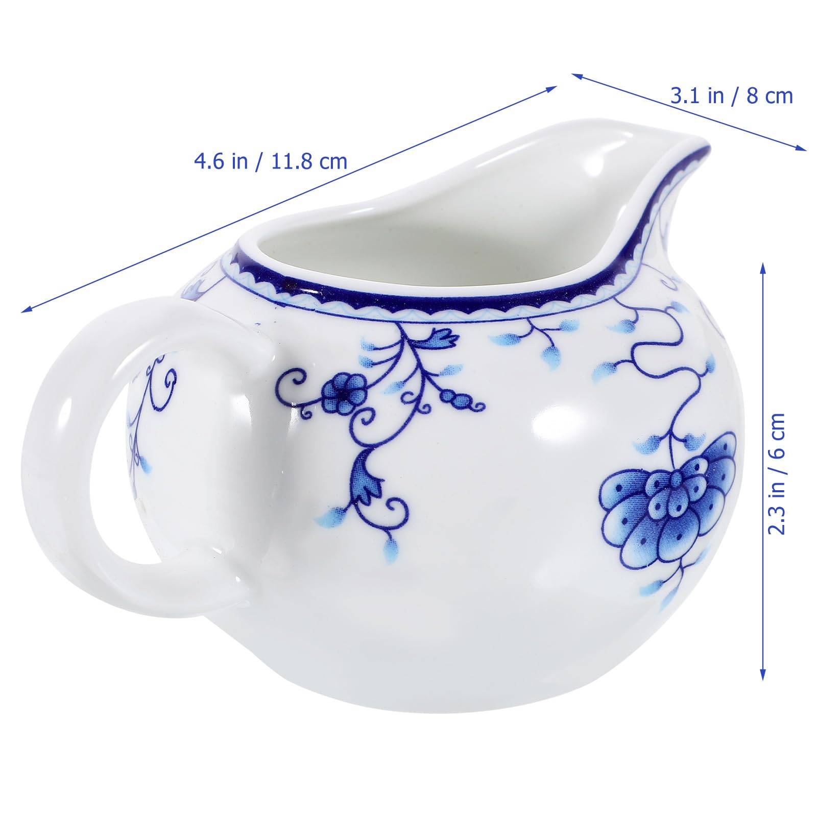 Kichvoe Ceramic Milk Jug Ceramic Pitcher for Coffee Milk Pitcher Coffee Milk Dispenser Coffee Creamer Dispenser Individual Creamer Reusable Coffee Creamer Syrup Pitcher Liquid Creamer-170 ML