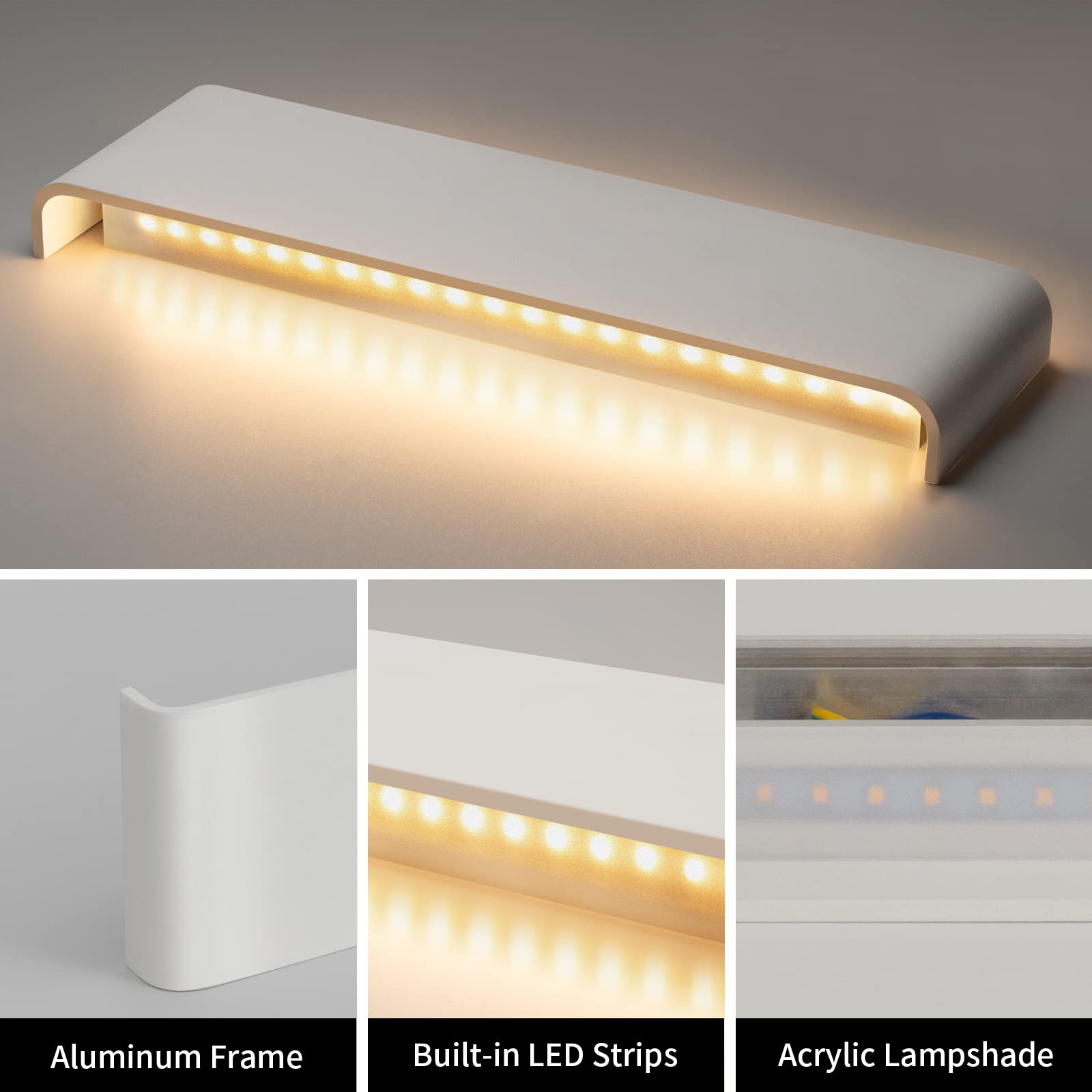 12W Applique Murale Exterieur-Interieur LED Carrée 10*10*10cm - Lumières Blanches, Angle