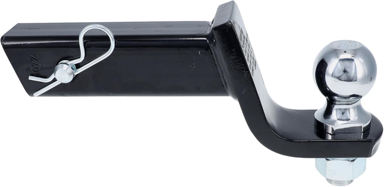 RoadPro RP21556 Trailer Hitch Ball Mount with 2 Inch Ball and Hitch Pin Clip Solid Steel Tow Ball Hitch 2in Receiver 5000 lbs 3.25in Drop Starter Kit
