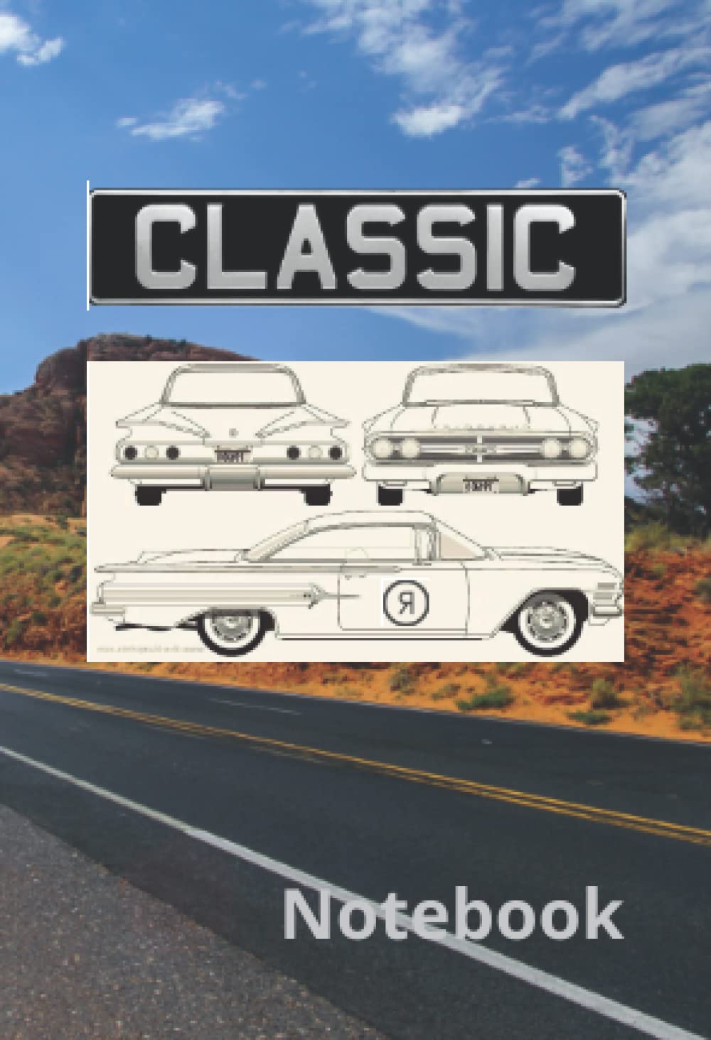 Top Classic Car Pocket Notebook A6 110 pages , squares , glossy: Vintage cars Notebook ,Journal Gift,Vehicle Logbook, Vehicle Maintenance Notebook, ... business planer , Classic Car planner
