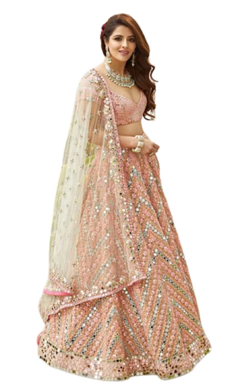 Infamiss Lehenga Choli For Women's Bollywood Styel Soft Net With Heavy Embrodery Sequance Work And Cancan & Canvas Patta Attched