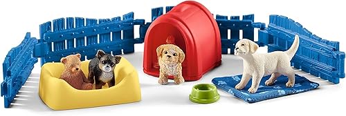 Vista 18 de Schleich Farm World Puppy Pen - Juego educativo de 13 piezas para niños de 3 a 8 años